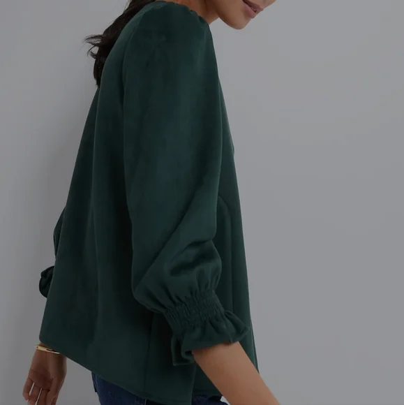 Tuckernuck Deep Green Blouse - Picture 15 of 15